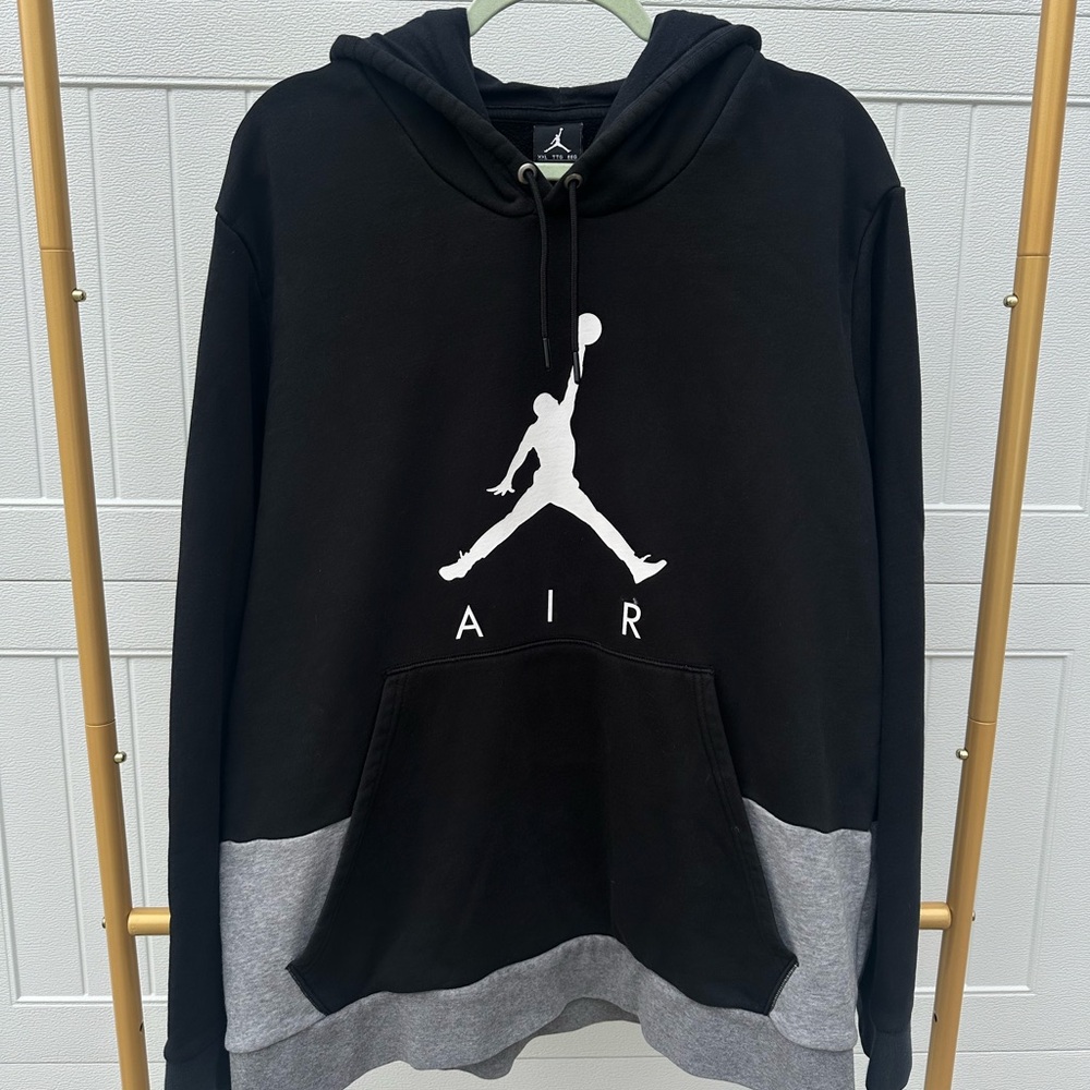 Jordan Jumpman Two-Tone Hoodie XXL - Black & Heather Gray - Streetwear Essential - Picture 4 of 6